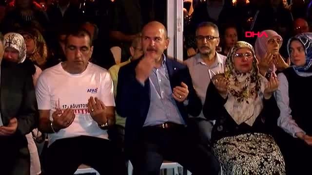 BAKAN SOYLU, YALOVA'DA 17 AĞUSTOS DEPREM ŞEHİTLERİNİ ANMA PROGRAMINA KATILDI