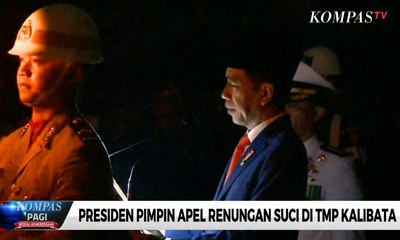 Presiden Jokowi Pimpin Apel Renungan Suci di TMP Kalibata