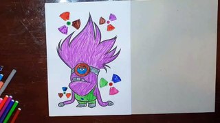 Purple Minion Coloring Page | Cartoon Coloring Pages Kid