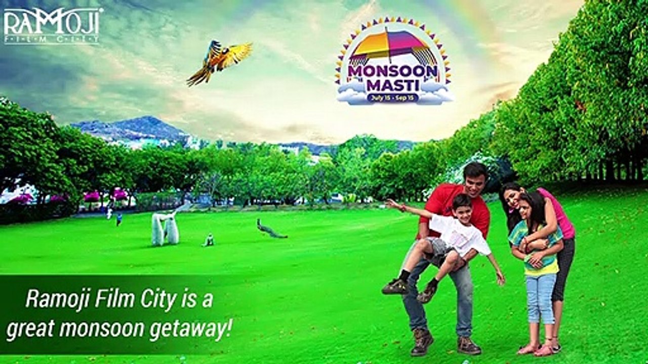 Monsoon vacation in India at Ramoji Film City.