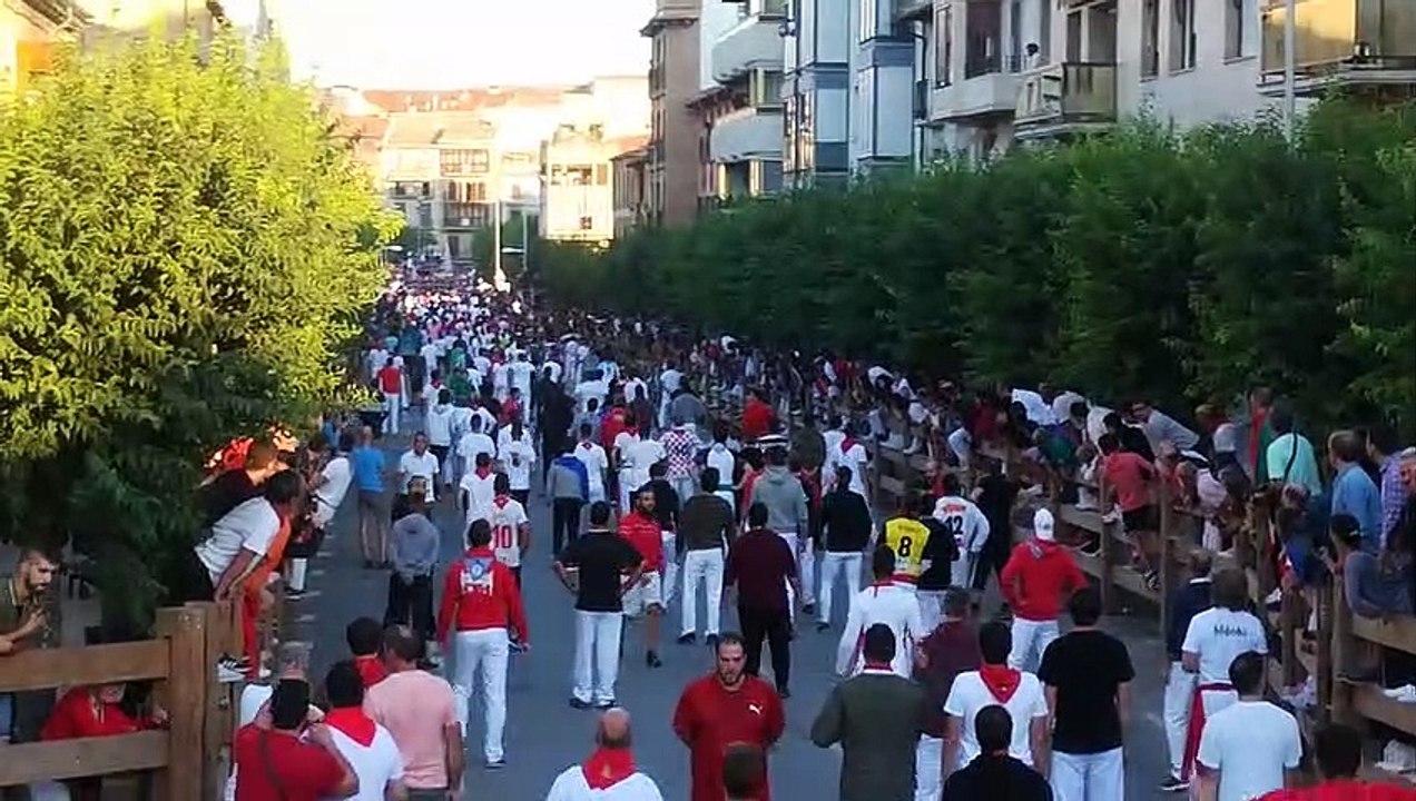 Tercer encierro de Tafalla con toros de Saltillo