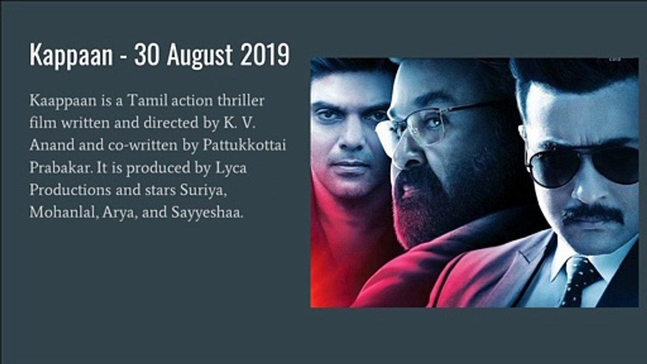 Tamil movies releasing in August 2019