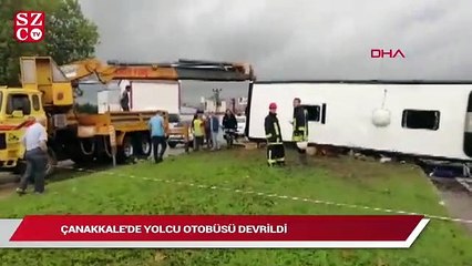 Descargar video: Çanakkale’de yolcu otobüsü devrildi: Ölü ve yaralılar var