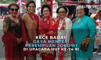Kece Badai! Gaya Menteri Perempuan Jokowi di Upacara HUT Kemerdekaan ke-74 RI