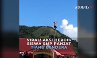 Viral! Aksi Heroik Siswa SMP Dulupi Panjat Tiang Bendera saat Upacara 17 Agustus