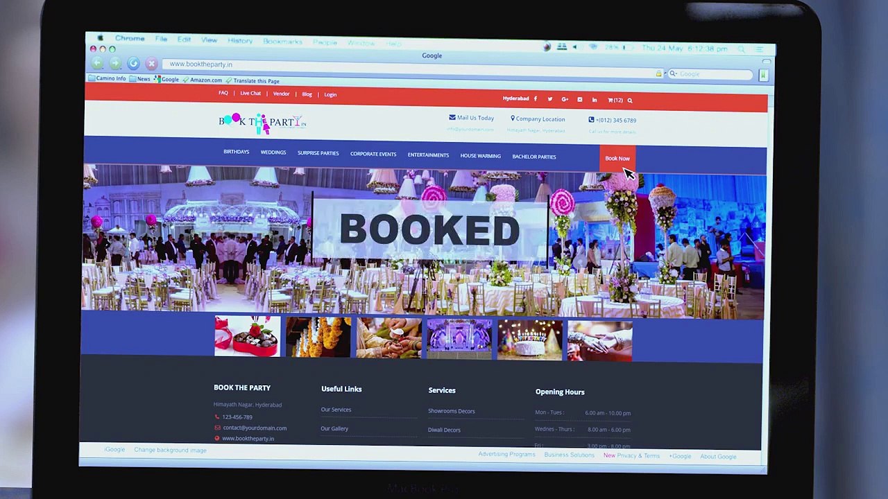 Book The Party book your party online birthday parties,weddings, for any party only one platform