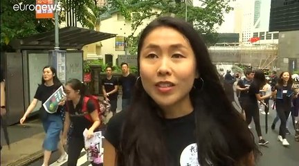 Hong Kong : les enseignants manifestent en soutien au mouvement pro-démocratie