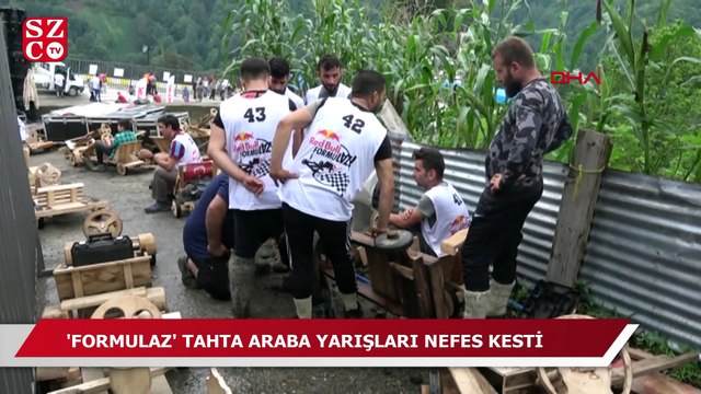 Formulaz' tahta araba yarışları nefes kesti