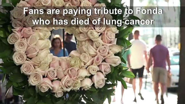 Peter Fonda fans pay tribute to the late actor in Hollywood