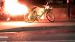 Electric Bike Explodes into Flames