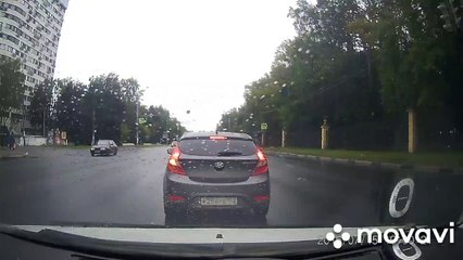 Spinning Car Collision on Russian Road
