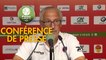 Conférence de presse US Orléans - Clermont Foot (0-1) : Didier OLLE-NICOLLE (USO) - Pascal GASTIEN (CF63) - 2019/2020