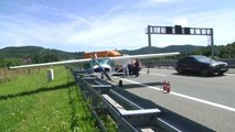 شاهد: هبوط اضطراري لطائرة على الطريق السريع في كرواتيا