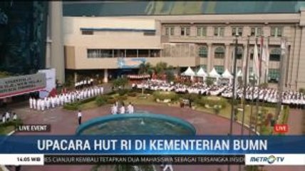 Upacara HUT ke-74 RI di Kementerian BUMN