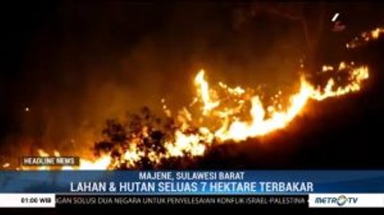 Perbukitan Seluas 7 Hektar Terbakar di Majene