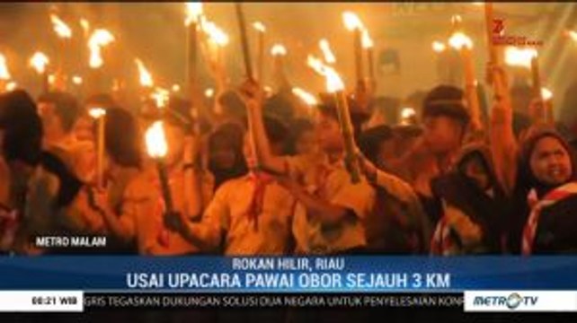 Jelang Peringatan HUT RI, Pemkab Rokan Hilir Gelar Pawai Obor