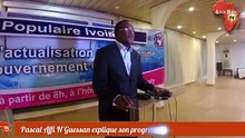 Pascal Affi N'Guessan, Président du Front populaire ivoirien (FPI) explique son programme de gouvernement