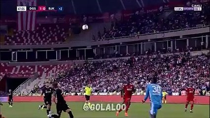 Sivasspor GK Mamadou Samassa collapses on field and leaves in ambulance after collision with Tyler Boyd.