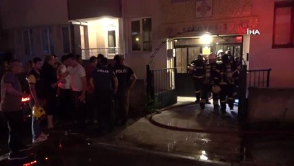 Yangın çıkan evde yaralanan genci komşuları kurtardı