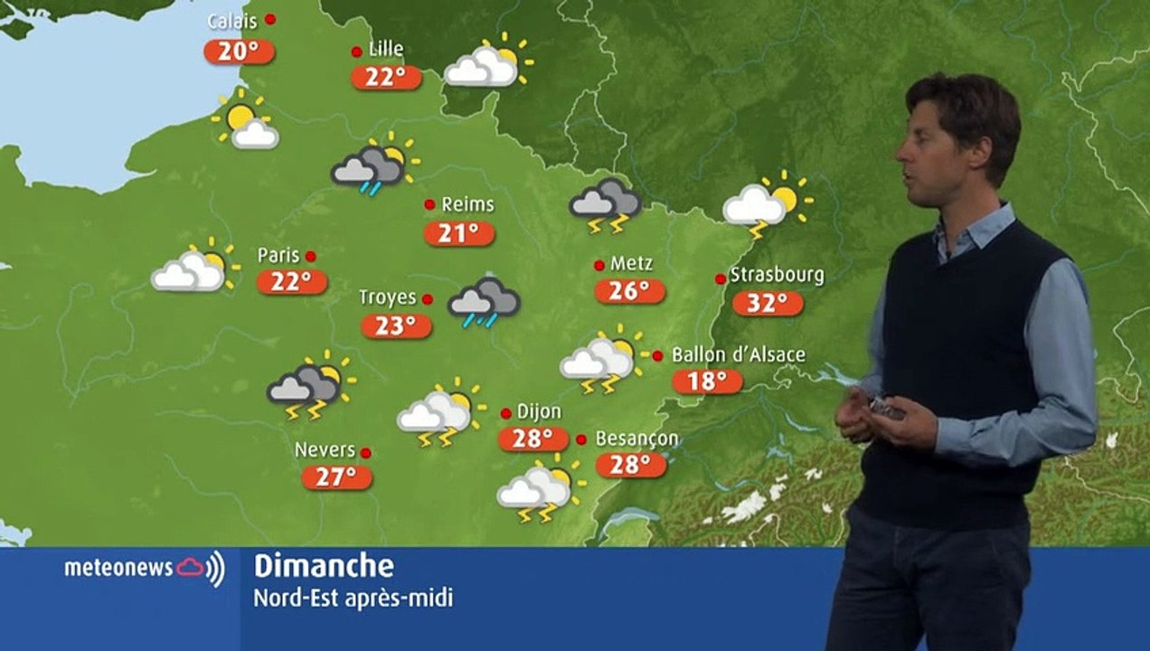 La météo du dimanche 18 août en Lorraine et Franche-Comté