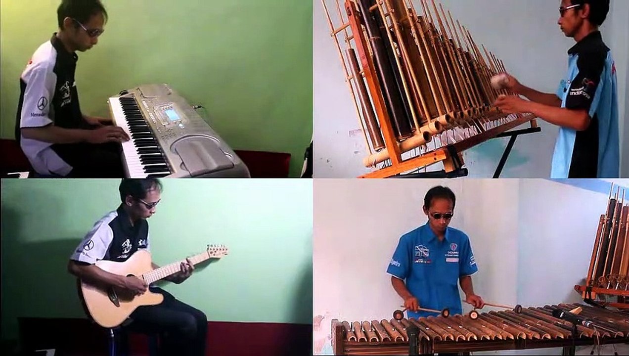 "Anoman Obong" -  Musical instrument collaboration "Angklung" with modern musical instruments - Single Player