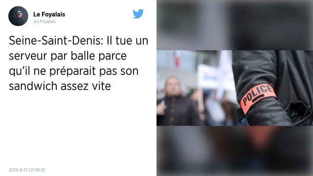 Seine-Saint-Denis: un serveur de restaurant tué par balle par un client.