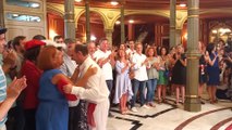 Recepción oficial en el Teatro Arriaga antes del pregón de Aste Nagusia