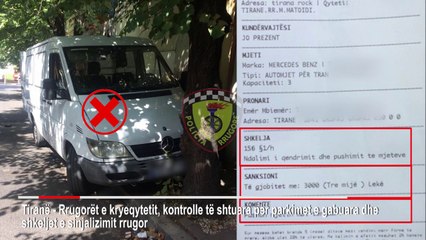 Makina luksoze mbi trotuar, qëndrim mbi viza të bardha ...1350 raste shkeljesh vetëm në tre ditë
