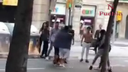 una violenta pelea en barcelona acaba sin apuñalamiento.movie