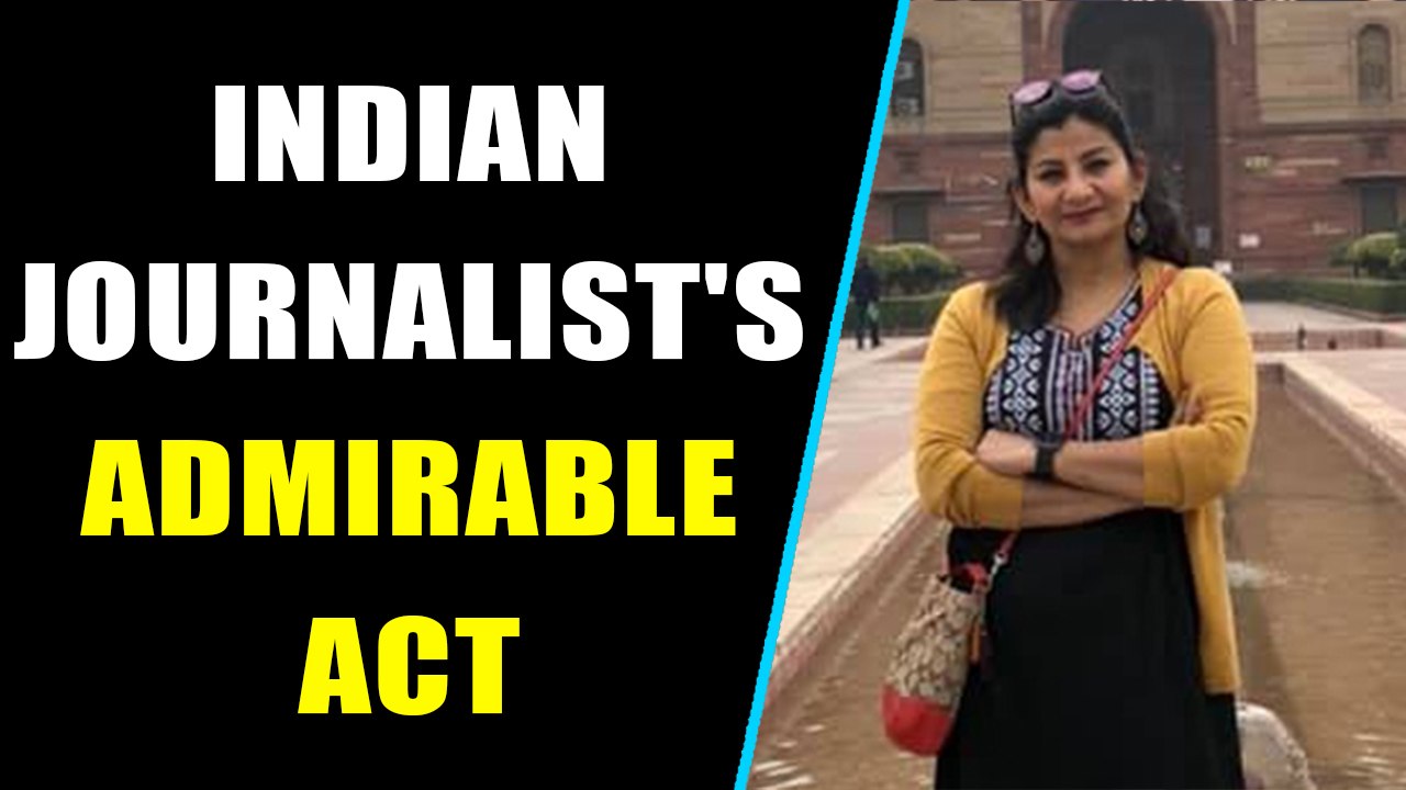 Indian journalist Poonam Joshi snatches torn tricolour from Pak protesters, Video goes viral