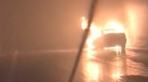 Cantiano (PU) - In fiamme auto a metano nella galleria (18.08.19)