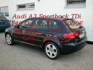 A3 Sportback 2.0 TDi 140 Open Sky 25000€