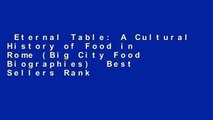 Eternal Table: A Cultural History of Food in Rome (Big City Food Biographies)  Best Sellers Rank