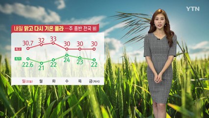 [날씨] 내일 맑고 다시 기온 올라...주 중반 전국 비 / YTN