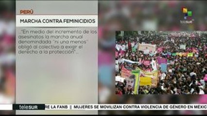 Marchan en Perú contra los feminicidios