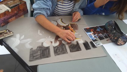 La Louvière: la Place Mansart s'est transformée en petit Montmartre ce dimanche