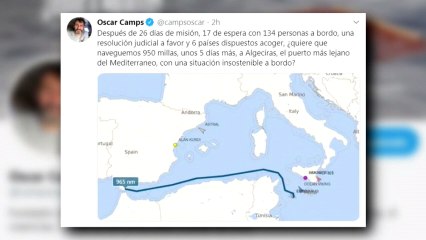 El Open Arms rechaza la oferta de desembarcar en Algeciras
