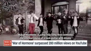 [ENG] 190818 Yonhap News TV - BTS, 'War of Hormone' surpassed 200 million views on YouTube