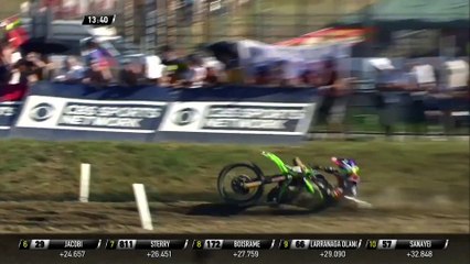 Sterry crashes - MX2 Race 2 - MXGP of Italy - Imola 2019