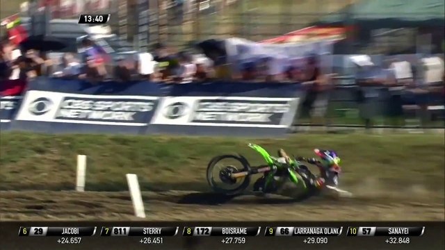 Sterry crashes - MX2 Race 2 - MXGP of Italy - Imola 2019