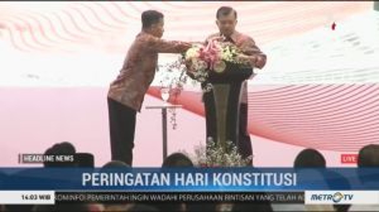 Wapres JK Hadiri Peringatan Hari Konstitusi di MPR