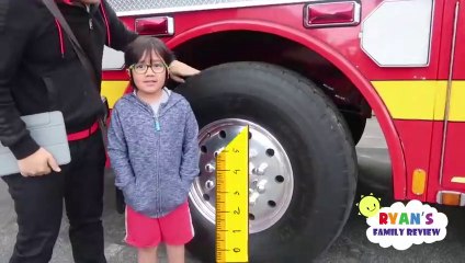 Ryan Explores Fire Trucks and film Ryan's Mystery Playdate