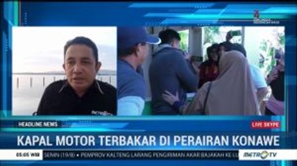 Tim SAR Terus Mencari Korban Hilang Terbakarnya KM Izhar di Konawe