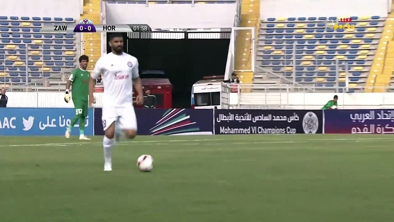 2019-08-18-كأس محمد السادس للانديه الابطال مباراه نادي الزوراء العراقي  وهورسيد الصومالي  الشوط الاول