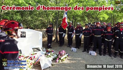 Cérémonie d'hommage des pompiers 18 aout 2019 TRETS