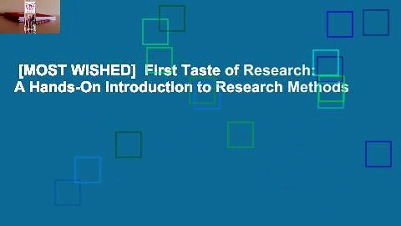 [MOST WISHED]  First Taste of Research: A Hands-On Introduction to Research Methods