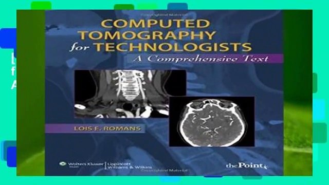 [Doc] Computed Tomography for Technologists: A Comprehensive Text