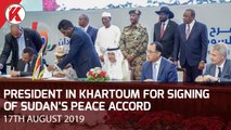 UHURU GRACES POWER SHARING ACCORD SIGNING IN SUDAN