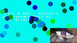 Full E-book  Analysis of Economic Data 4e  For Kindle