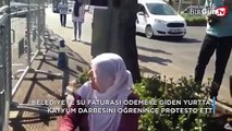 Diyarbakır'da su faturasını ödemeye giden yurttaş kayyumu öğrenince böyle protesto etti